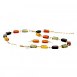 4 seizoenen - herfst sieraden set in originele murano glas