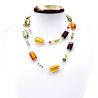 Necklace murano gold amber long jewelry of venice