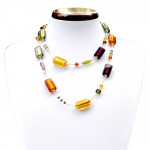 Necklace murano gold amber long jewelry of venice