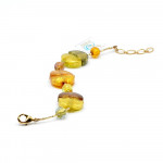 Gold bracelet - gold murano glass bracelet venice