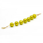 Lime green bracelet - genuine murano glass bracelet venice