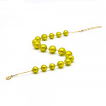 Ball lime green necklace-jewellery genuine murano glass of venice