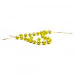 Conjunto de joyas bola verde anís de verdadero cristal de murano de venecia