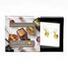 Aretes bola oro - aretes oro joyeria verdadero cristal de murano venecia