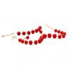 Red and gold jewelry set in real murano glass venice