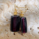 Ohrringe blaubeere aus muranoglas aus venedig 