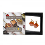 Scoglio satin orange ohrringe aus echtem muranoglas