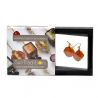Scoglio satin amber earrings genuine murano glass venice