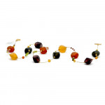 Kette gold lang schmuck aus echtem muranoglas aus venedig