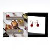 Øredobber penelope røde smykker ekte murano-glass i venezia