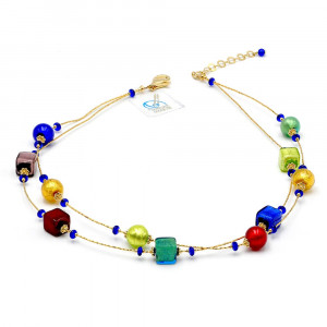 Murano Glass Necklace - Arlechin Multicolor Medium | ITALY Magazine