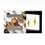 Aretes cristal murano verde anis oliver