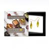 Ohrringe aus muranoglas anisgrün olive