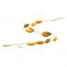 Amber and gold murano glass collar - amber and gold murano glass necklace italian jewel of venice