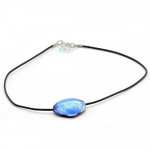 Triangolo blue - pendant blue murano glass venice