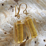 Ohrringe gold aus muranoglas aus venedig 