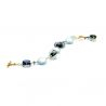 Blue moonlight - blue genuine murano glass bracelet