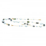 Conjunto de cristal murano azul luar