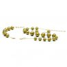 Ball green army jewelry set of genuine murano glass