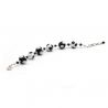 Ball peas black and white - genuine murano glass bracelet venice