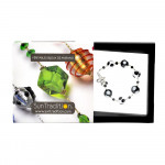 Armband zwart murano glas