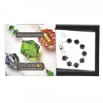 Ball black - black murano glass bracelet from venice