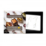 Campione blanc - boucles d'oreilles pendantes blanc bijou en veritable verre de murano