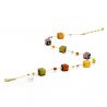 Necklace amber gold and parma real murano glass