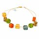Cubo sciogliendo - multi coloured murano glass necklace genuine murano glass of venice