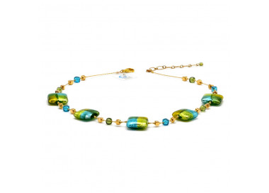 Collier en verre de murano vert de venise