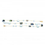  blue genuine murano glass necklace of venice