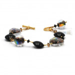 Black moonlight - black murano glass bracelet venice