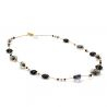 Black murano glass necklace