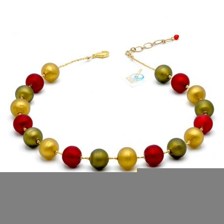 Red murano glass necklace 