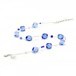 Collar azul en verdadero cristal de murano venecia