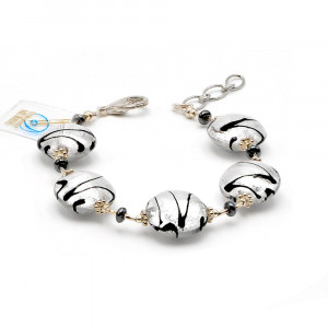 Pulsera plata cristal de murano venecia