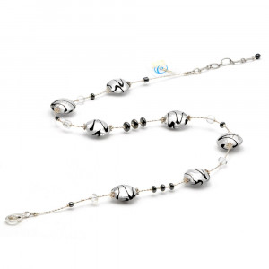 Collier en verre de murano argent de venise