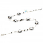 Charly silver - necklace silver genuine murano glass of venice