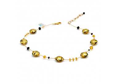 Collier en verre de murano or