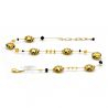 Necklace gold genuine murano glass of venice