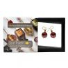 Pastiglia aventurina - red earrings genuine venice murano glass