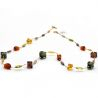 Necklace amber genuine murano glass of venice