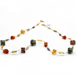 Necklace amber genuine murano glass of venice