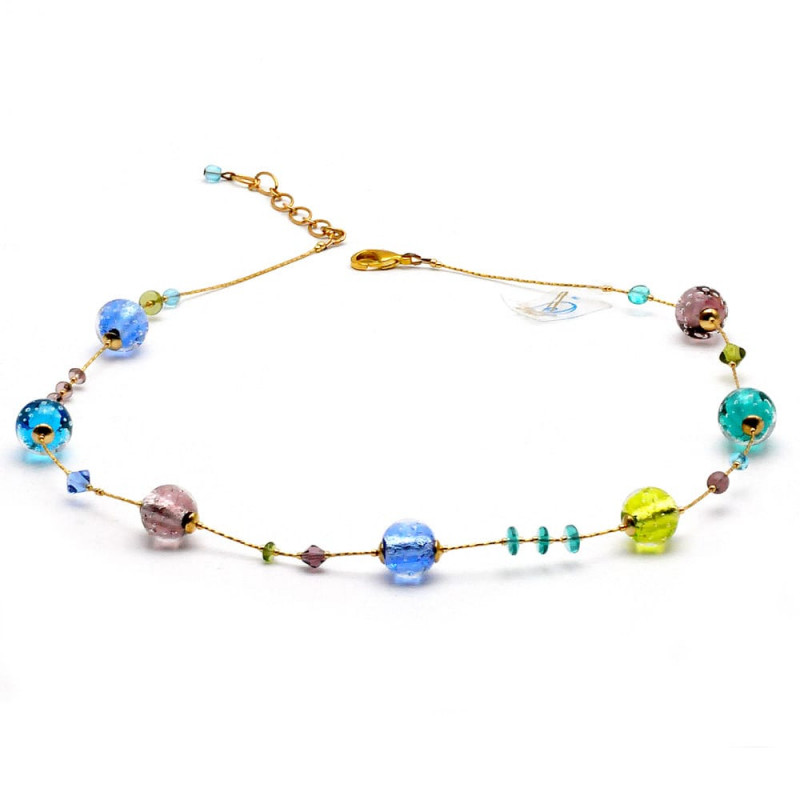 Blue murano glass necklace 