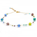 Kette blau aus murano glas