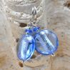 Blue navy murano glass earrings