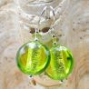  apple green murano glass earrings