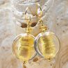 Tranparentes gold murano glass earrings