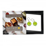  apple green murano glass earrings