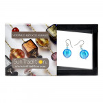 Boucles d'oreilles bleu en verre